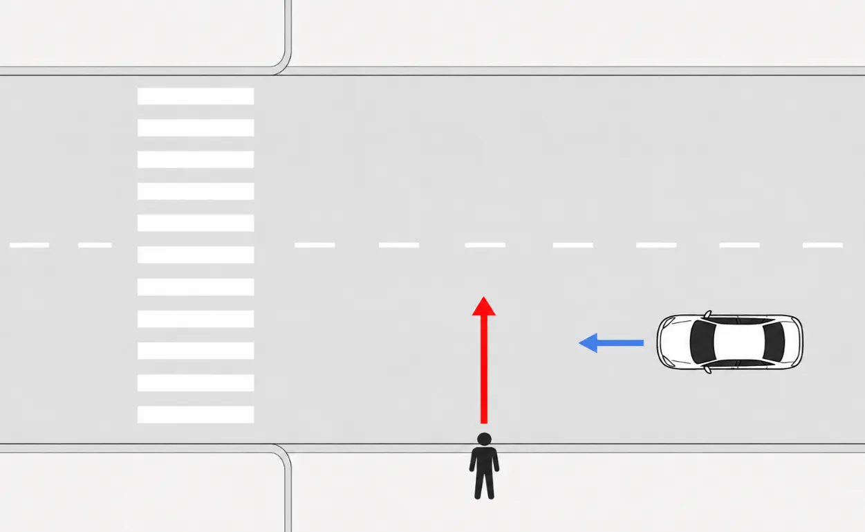 横断歩道付近での事故