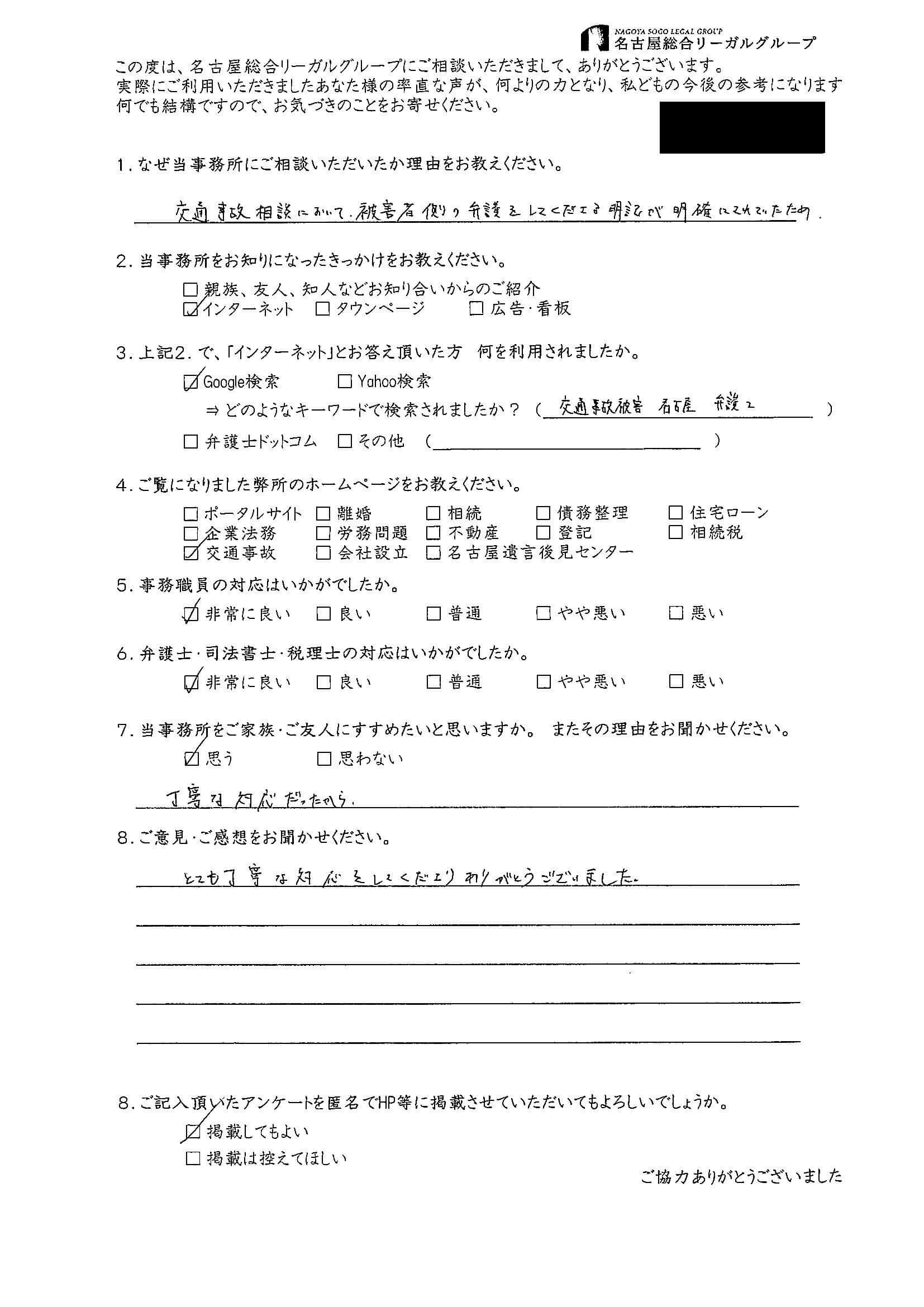 No.9 匿名希望 様