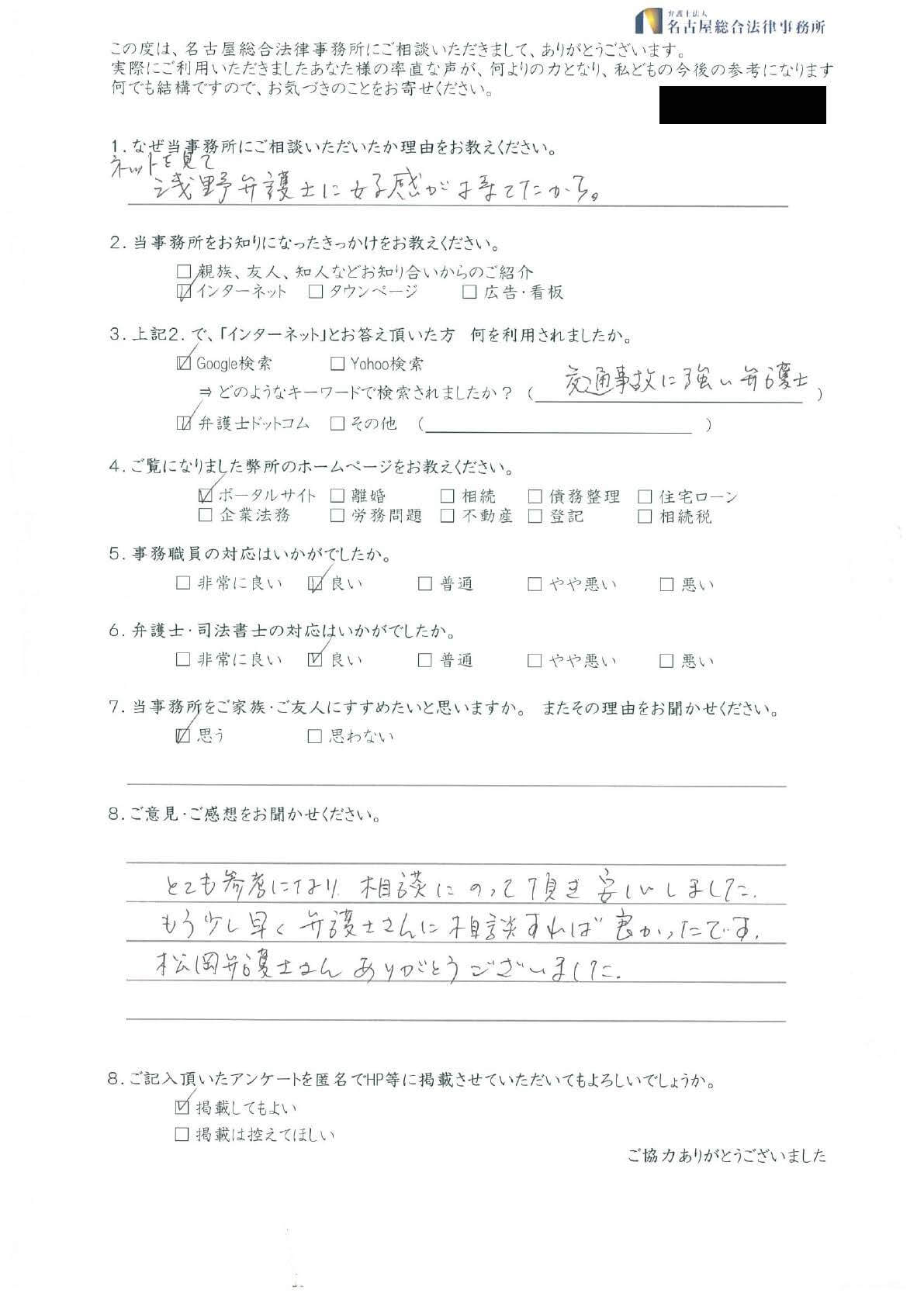 No.2 匿名希望 様